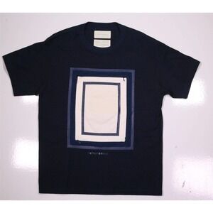 Fumito Ganryu Replaceable Navy Blue Detachable Zip-Off Square T-Shirt Men's M